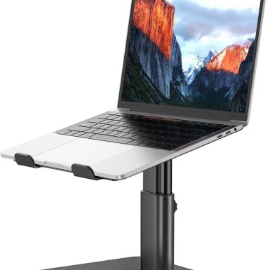 BESIGN LSX6N Laptop Stand, Ergonomic Adjustable Notebook Riser, Computer Holder, Laptop Mount Compatible with 10-15.6" Laptops, Black