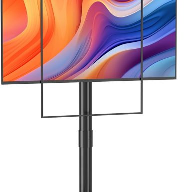 Rolling TV Stand for 13-50 Inch TVs/Screens, Sturdy 50mm Support Pole